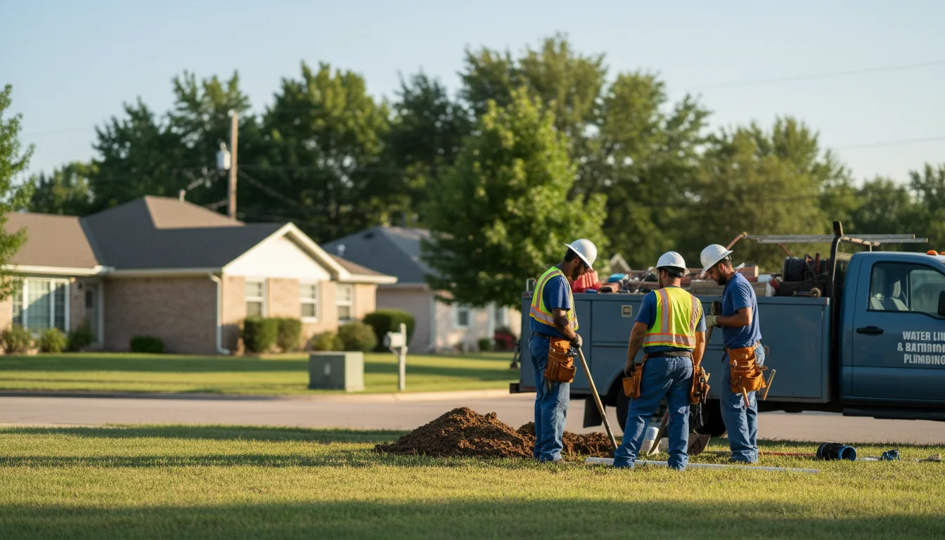Residential water line and bathroom plumbing service in Everly, IA
